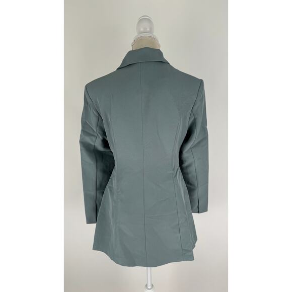 Aria Cove Long Sleeve Cut Out Blazer Mini Dress Womens Size 6 Teal Blue New - Picture 6 of 13